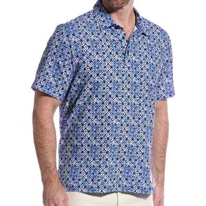 NEW TOMMY BAHAMA TROPICAL TILES MEN'S RESORT POLO SHIRT PREMIUM COASTAL BEACH XL